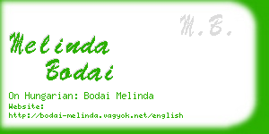 melinda bodai business card